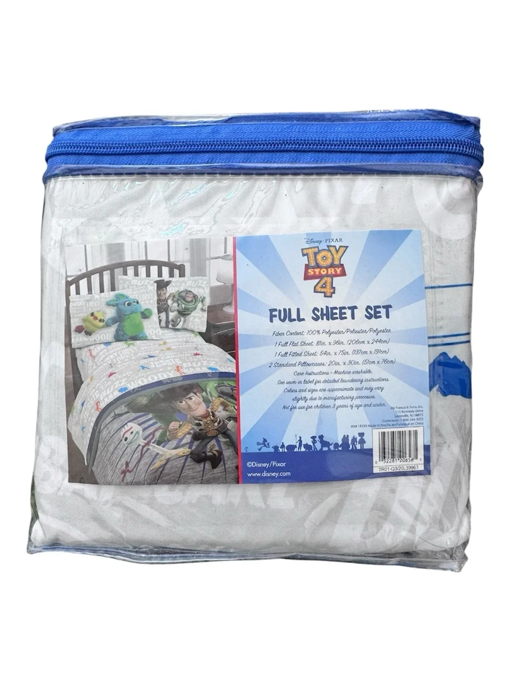 Disney Pixar Toy Story 4 Full Sheet Set 100% Polyester Woody Buzz Jessie Forky